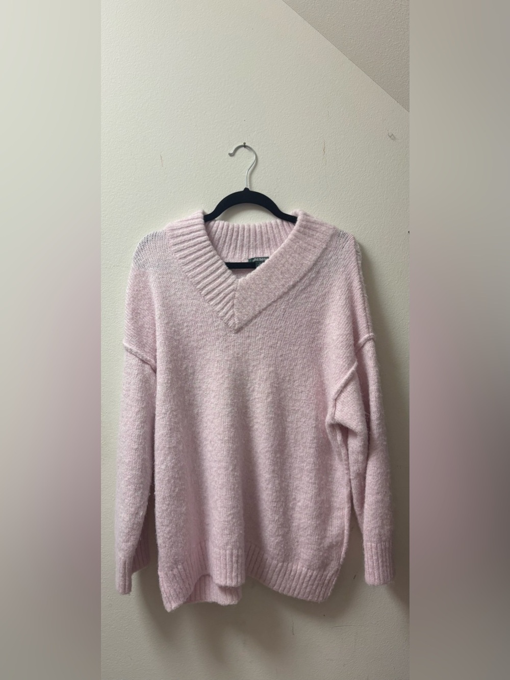 wild fable Pale Pink Fuzzy V-Neck Sweater
